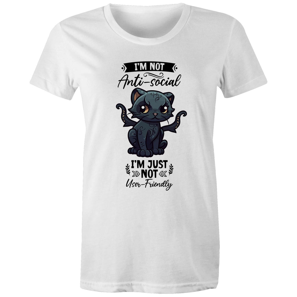 Antisocial Cat Monster AS Colour - Women's Maple Tee Ogo Merch