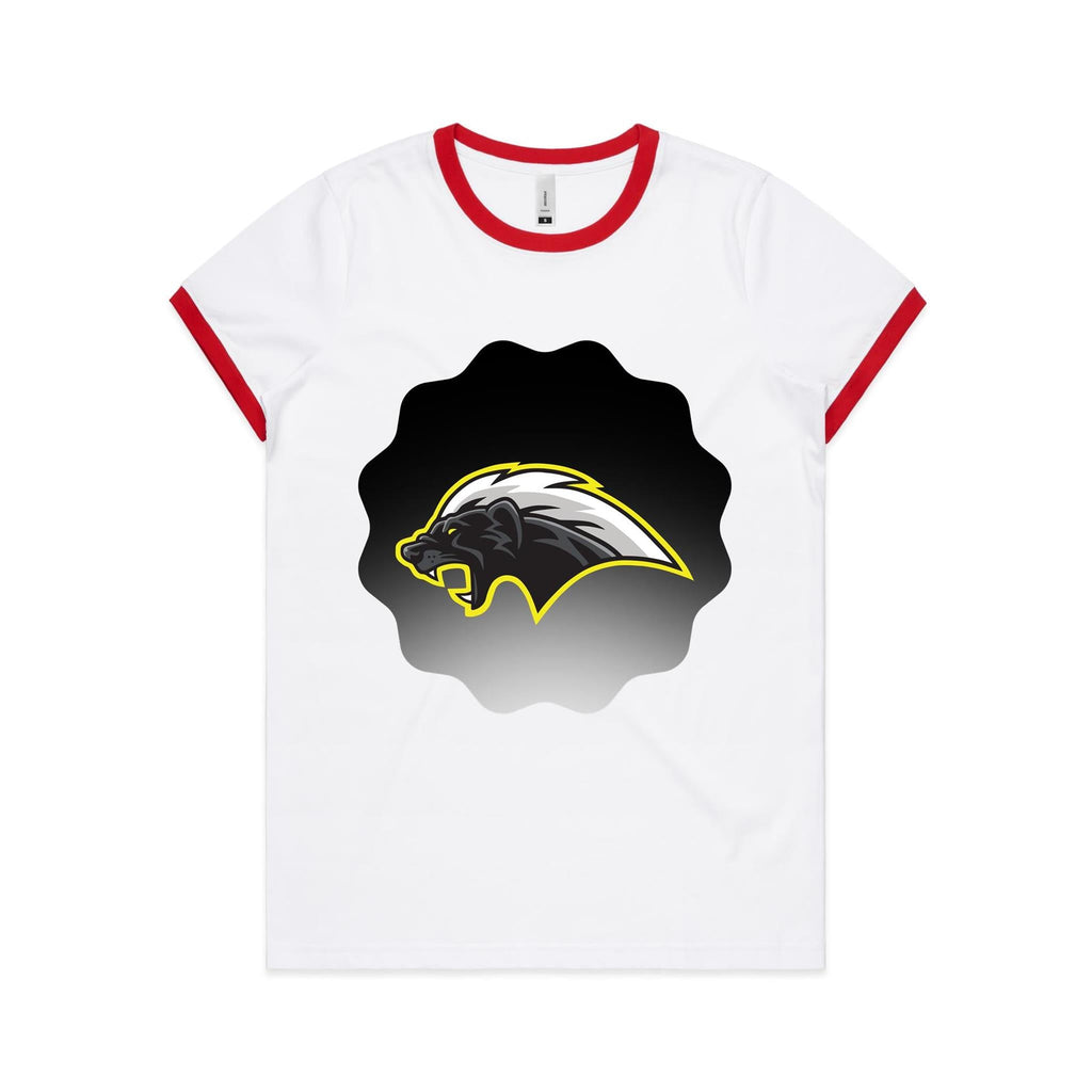 Honey Badger AS Colour Women's Ringer Tee Ogo Merch