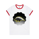 Honey Badger AS Colour Women's Ringer Tee Ogo Merch