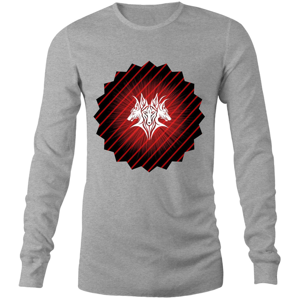 Glowing Cerberus AS Colour Base Mens Long Sleeve TShirt Ogo Merch