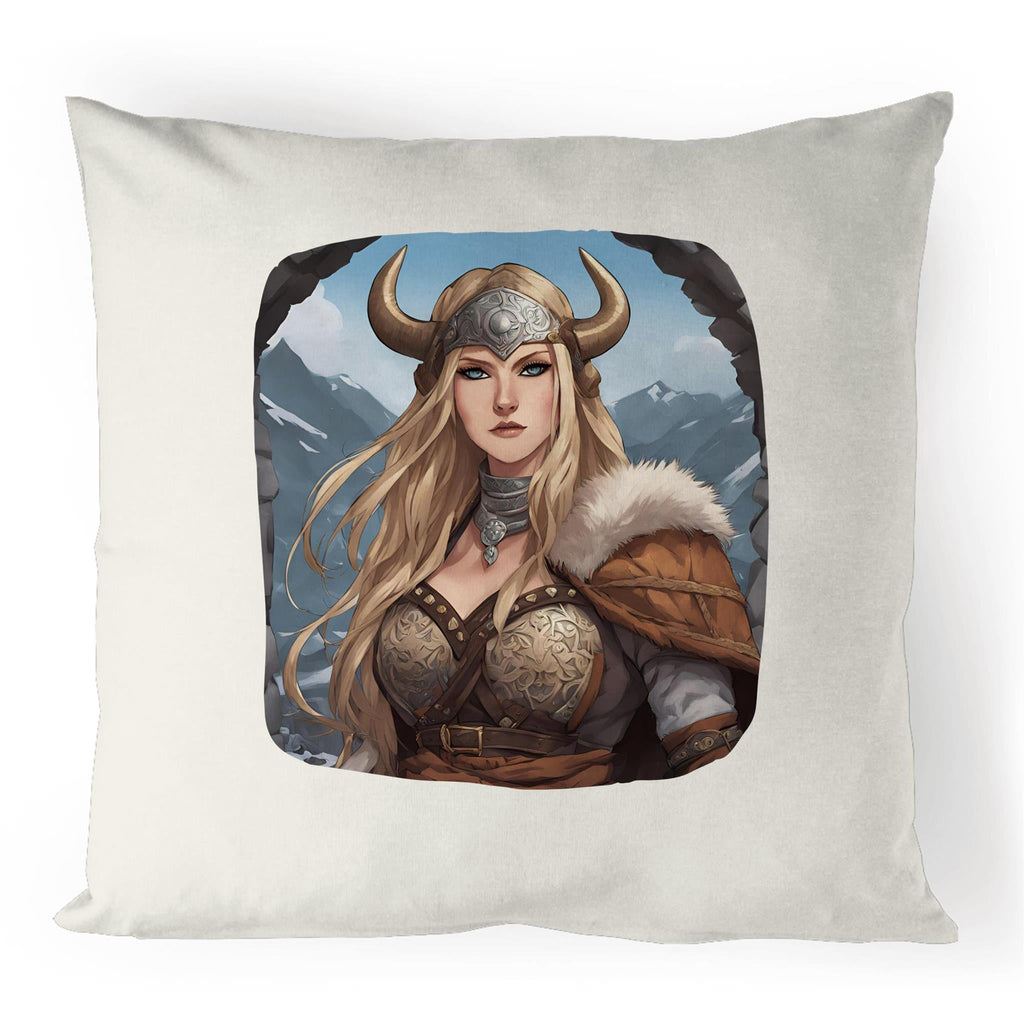 Viking Girl 100% Linen Cushion Cover Ogo Merch