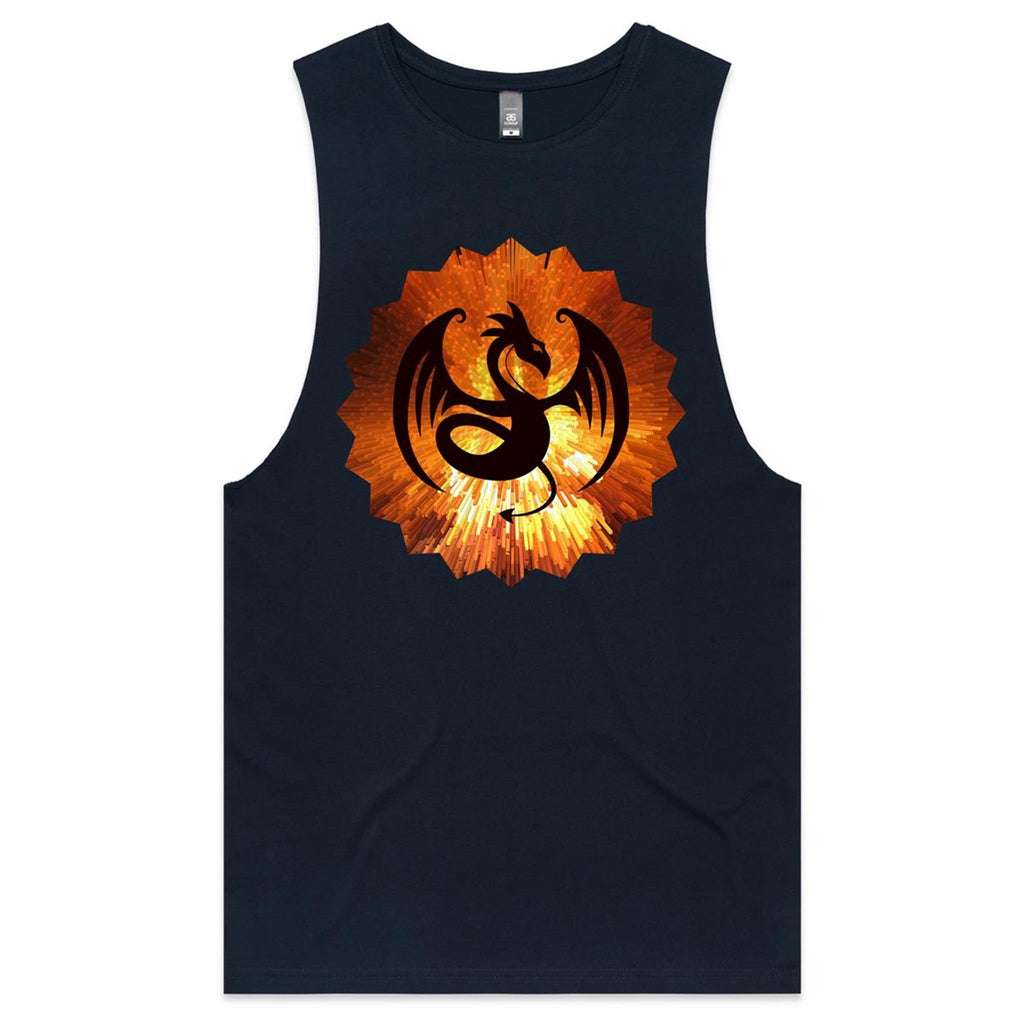 Volcanic Dragon AS Colour Barnard Mens Tank Top Tee Ogo Merch