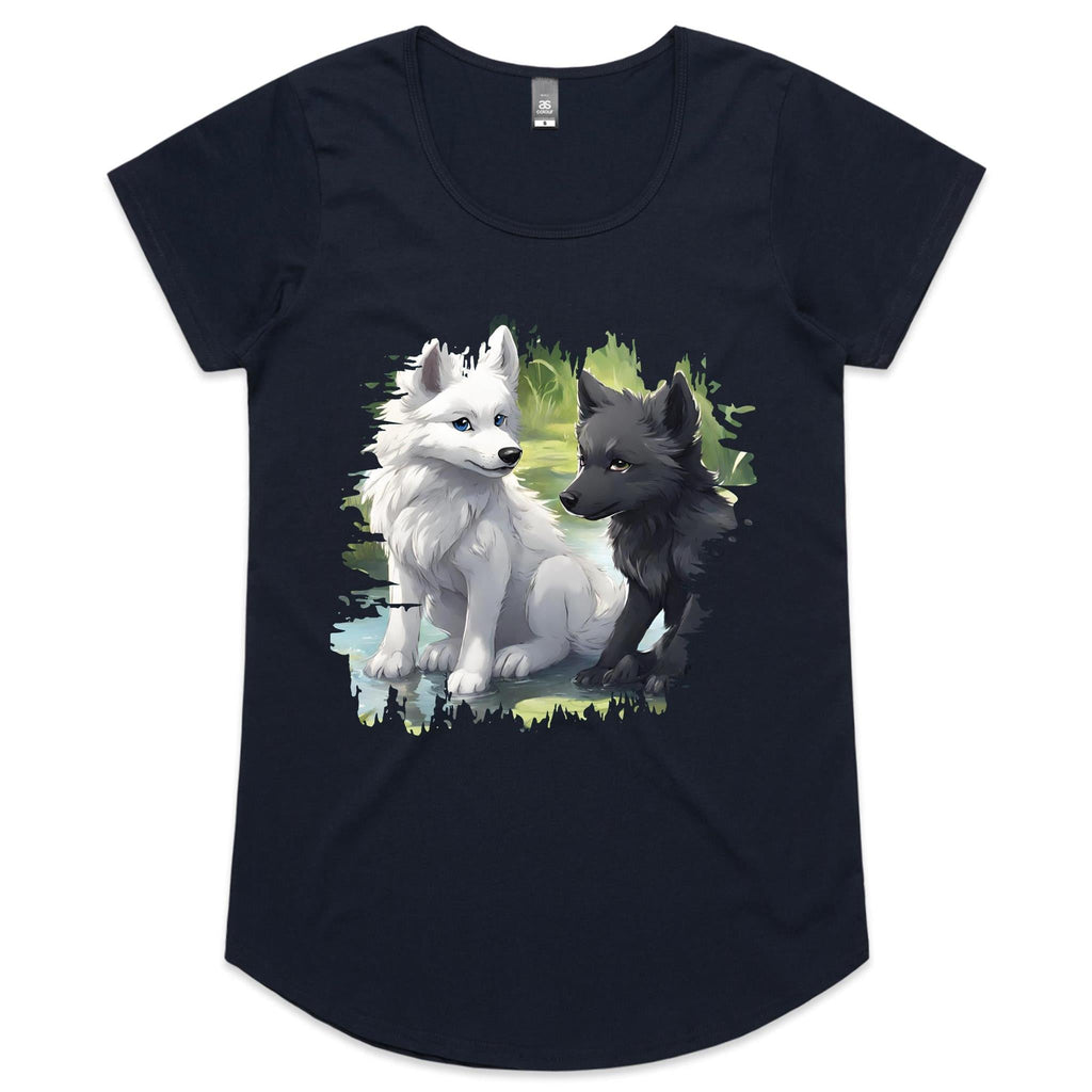 Two Wolves AS Colour Mali - Womens Scoop Neck T-Shirt Ogo Merch