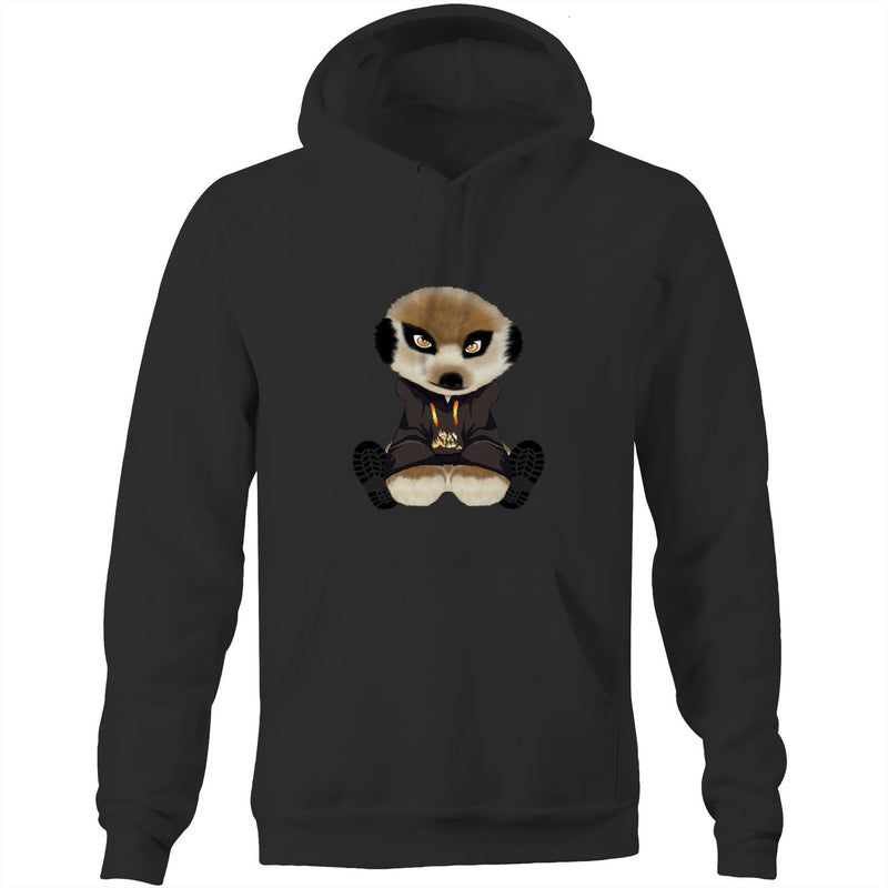Meerkat in Hoodie AS Colour Stencil - Pocket Hoodie Sweatshirt Ogo Merch