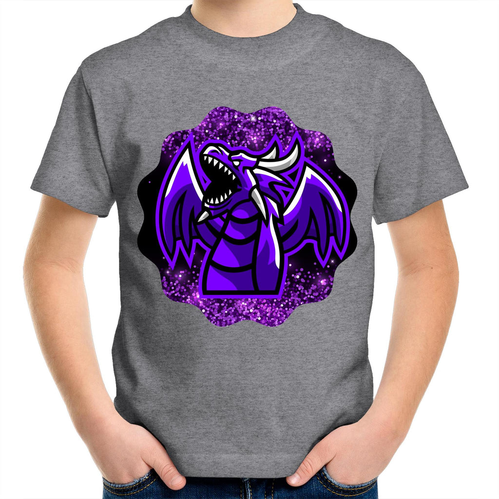Shining Purple Dragon AS Colour Kids Youth TShirt Ogo Merch