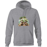 Beach Chipmunks AS Colour Stencil - Pocket Hoodie Sweatshirt Ogo Merch