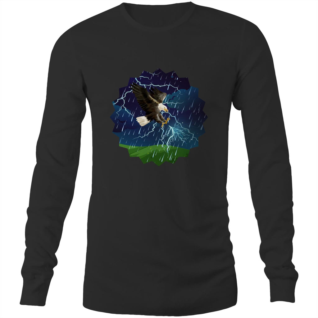 Lightning Eagle AS Colour Base - Mens Long Sleeve T-Shirt Ogo Merch