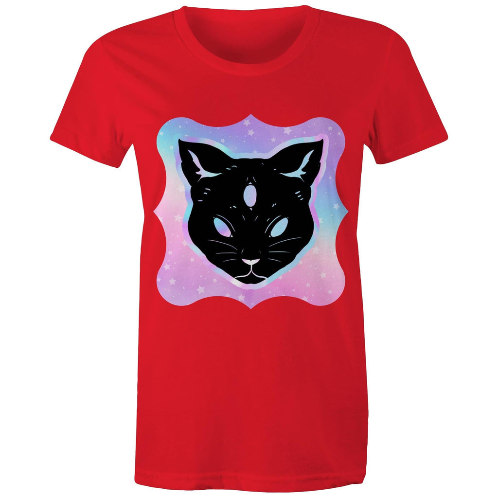 Psychic Cat AS Colour Women's Maple Tee Ogo Merch