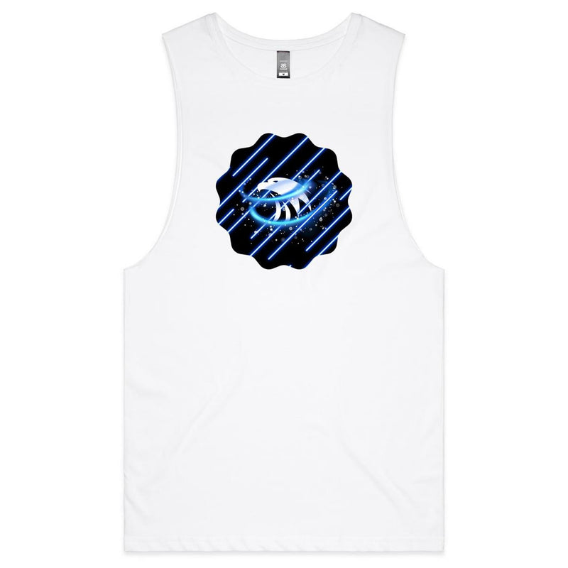 Blue Swirl Eagle AS Colour Barnard - Mens Tank Top Tee Ogo Merch