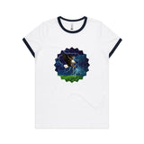 Lightning Eagle AS Colour Women's Ringer Tee Ogo Merch