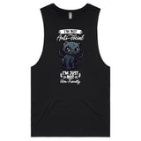 Antisocial Cat Monster AS Colour Barnard - Mens Tank Top Tee Ogo Merch