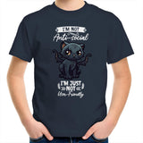Antisocial Cat Monster AS Colour Kids Youth T-Shirt Ogo Merch