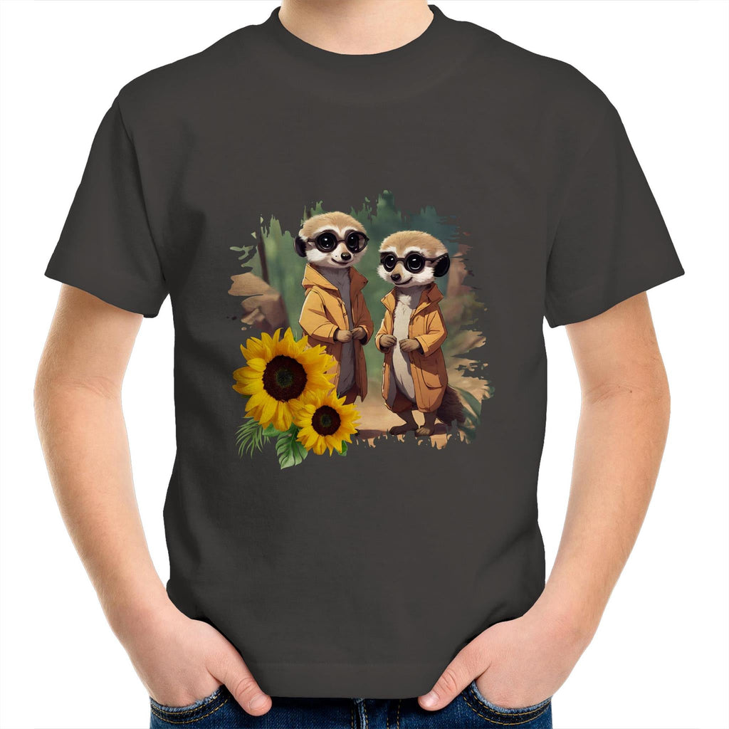 Sunflower Meerkat AS Colour Kids Youth T-Shirt Ogo Merch