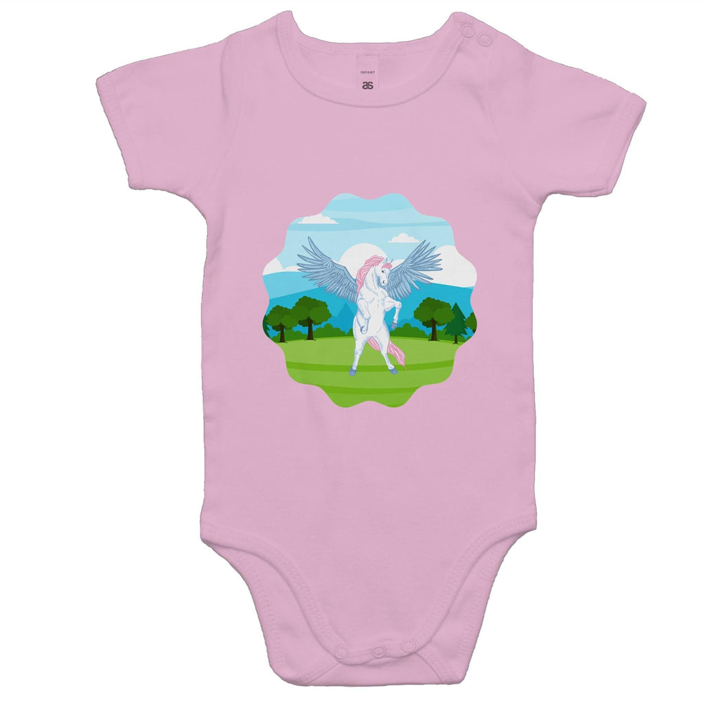 Colourful Pegasus AS Colour Mini Me - Baby Onesie Romper Ogo Merch