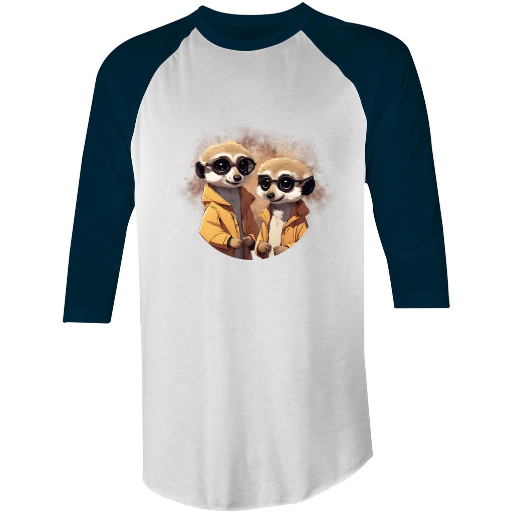 Meerkats in Jackets AS Colour Raglan - 3/4 Sleeve T-Shirt Ogo Merch