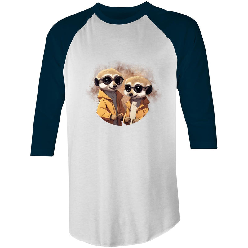 Meerkats in Jackets AS Colour Raglan - 3/4 Sleeve T-Shirt Ogo Merch