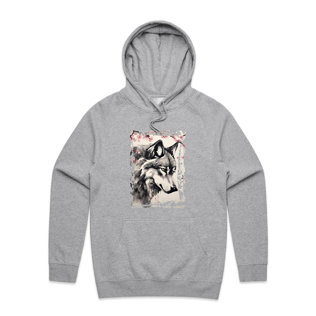 Wolf and Flowers AS Colour Supply Hood Ogo Merch
