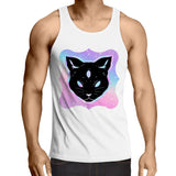 Psychic Cat AS Colour Lowdown Mens Singlet Top Ogo Merch
