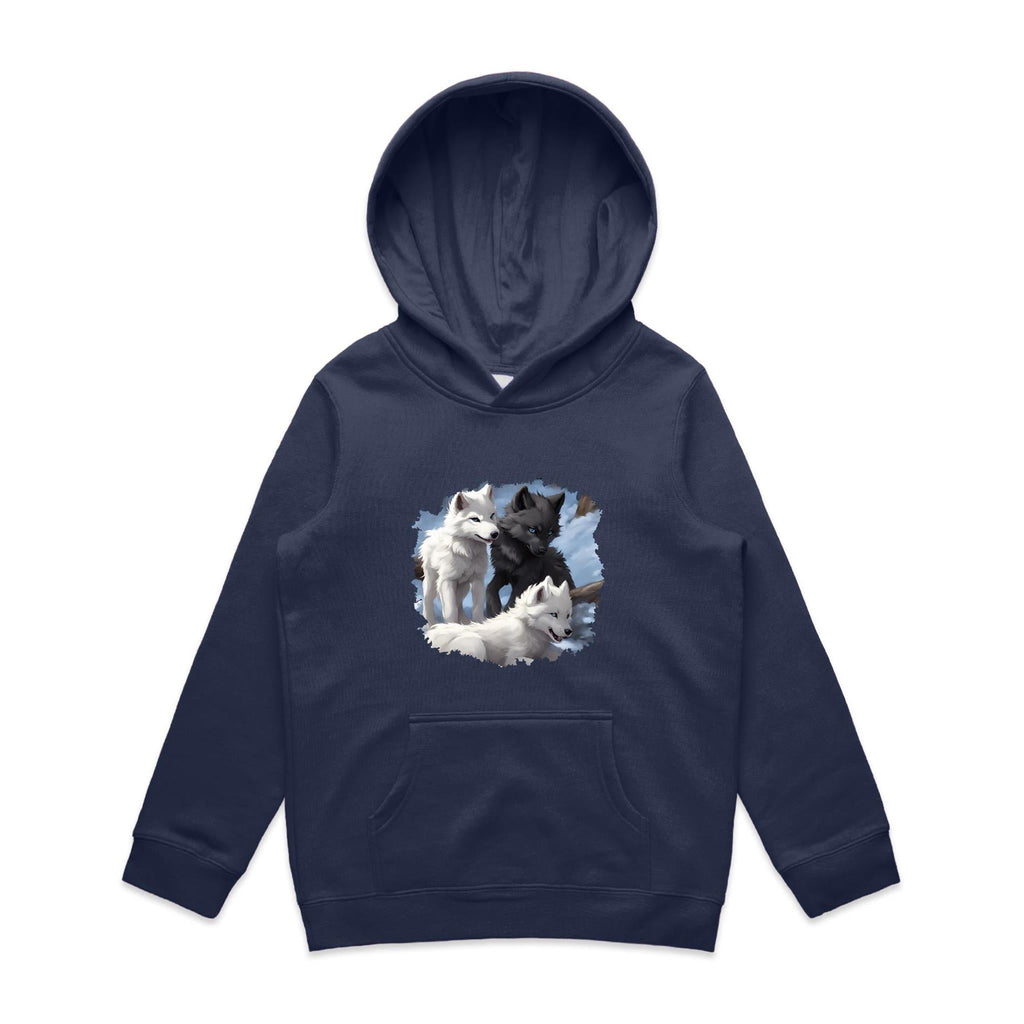 Three Wolves AS Colour Youth Supply Hood Ogo Merch