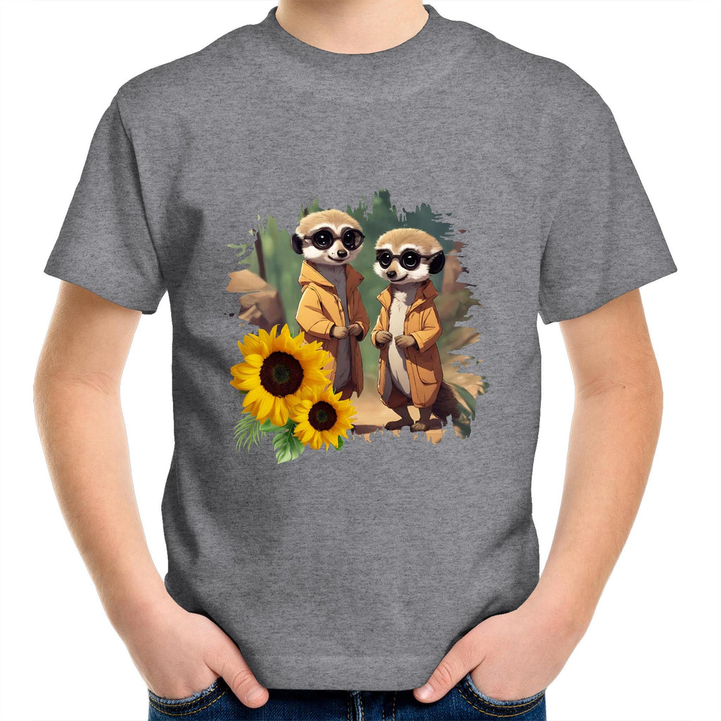 Sunflower Meerkat AS Colour Kids Youth T-Shirt Ogo Merch