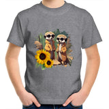 Sunflower Meerkat AS Colour Kids Youth T-Shirt Ogo Merch
