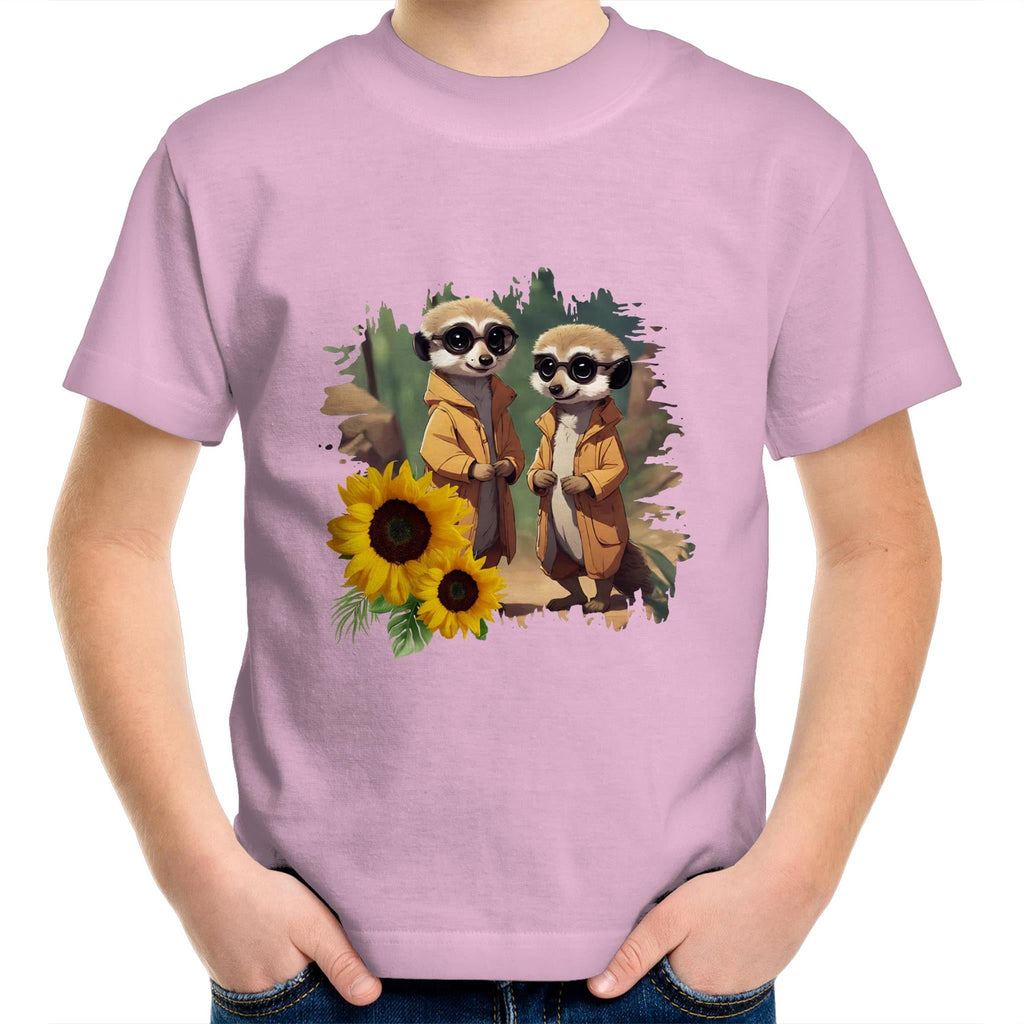 Sunflower Meerkat AS Colour Kids Youth T-Shirt Ogo Merch