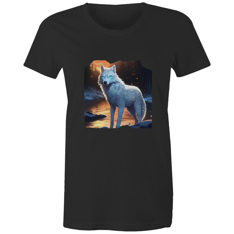 White Wolf AS Colour - Women's Maple Tee Ogo Merch