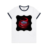 Cerberus Swirl AS Colour Women's Ringer Tee Ogo Merch