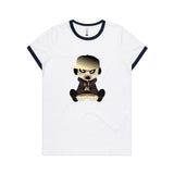 Meerkat in Cap AS Colour Women's Ringer Tee Ogo Merch