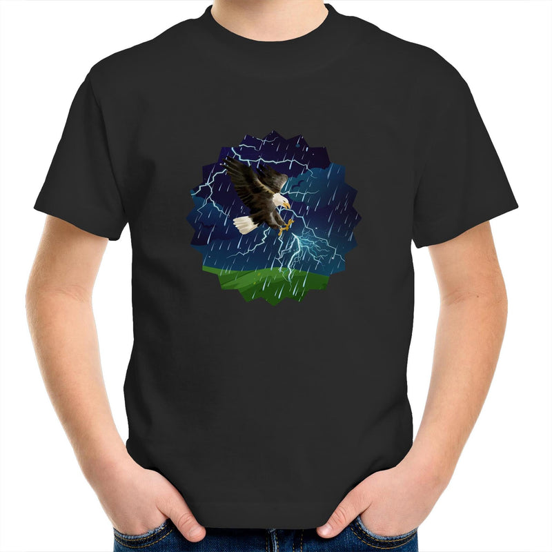 Lightning Eagle AS Colour Kids Youth T-Shirt Ogo Merch