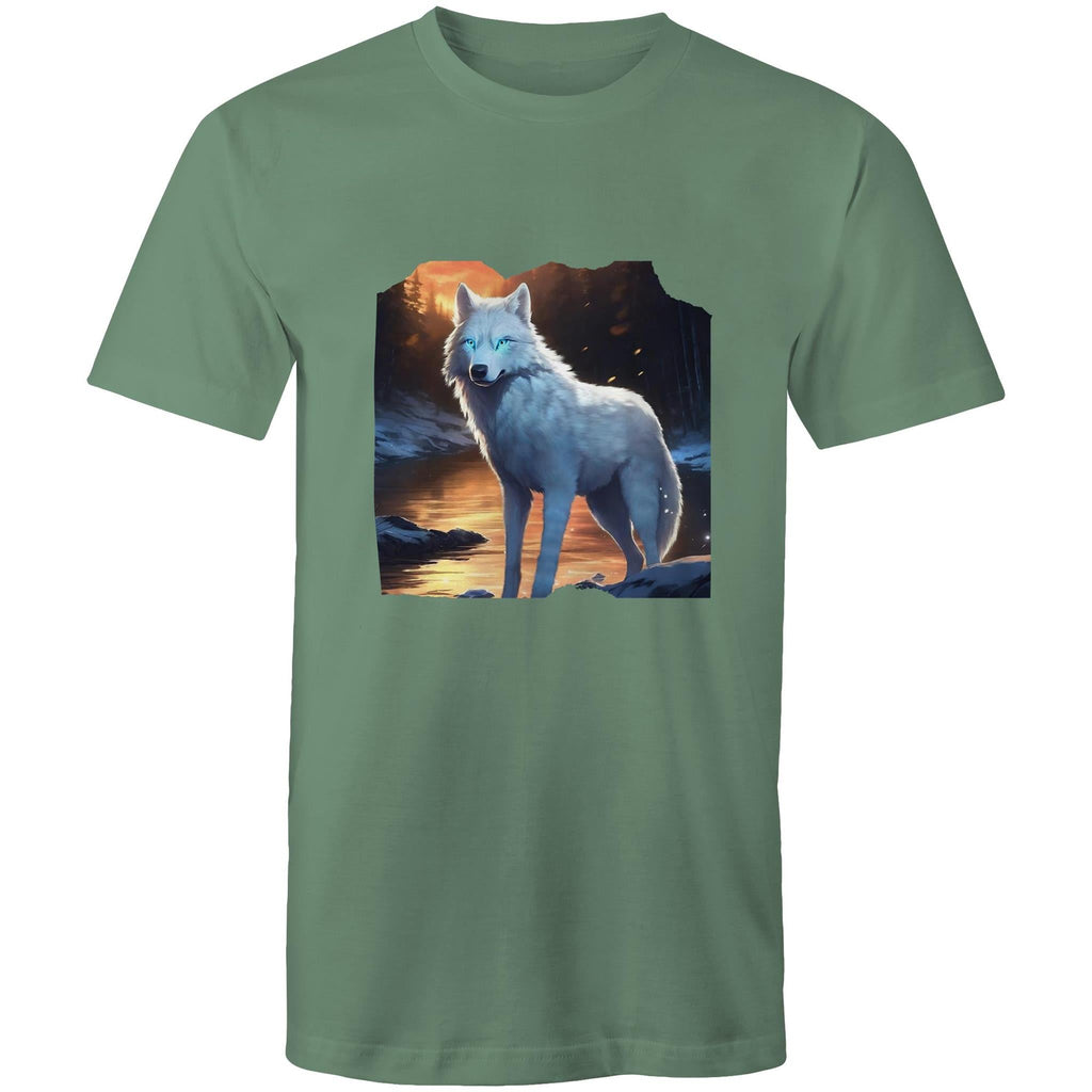 White Wolf AS Colour Staple - Mens T-Shirt Ogo Merch