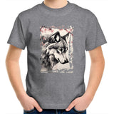 Wolf and Flowers AS Colour Kids Youth TShirt Ogo Merch