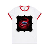 Cerberus Swirl AS Colour Women's Ringer Tee Ogo Merch