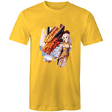 Lady and Pet Dragon AS Colour Staple - Mens T-Shirt Ogo Merch