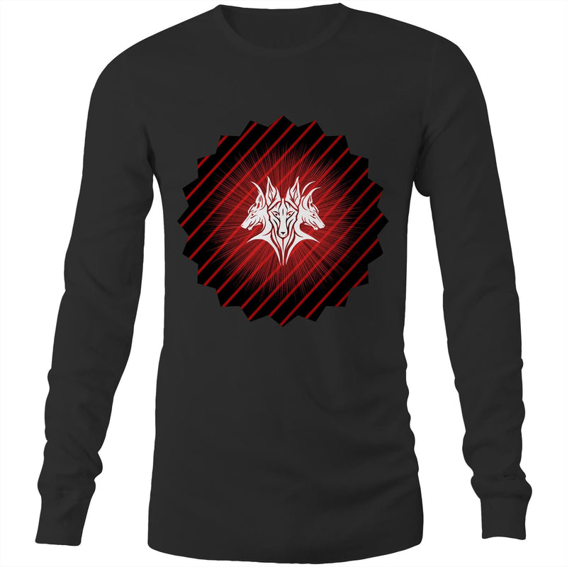 Glowing Cerberus AS Colour Base Mens Long Sleeve TShirt Ogo Merch