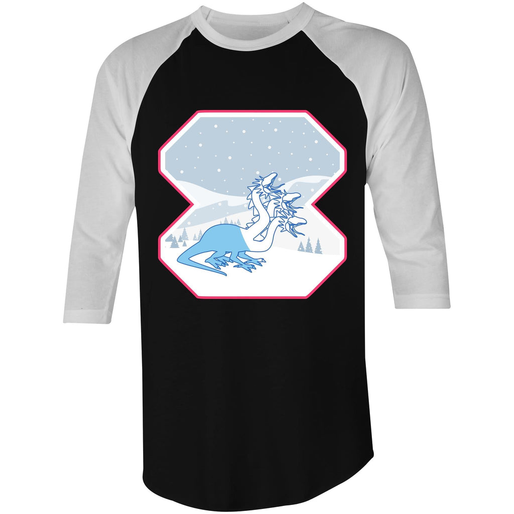 Snow Hydra AS Colour Raglan 3/4 Sleeve TShirt Ogo Merch