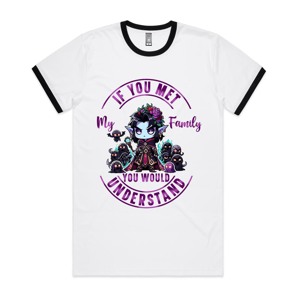 Meet my Family Angry Girl AS Colour Staple Ringer Tee Ogo Merch