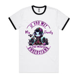 Meet my Family Angry Girl AS Colour Staple Ringer Tee