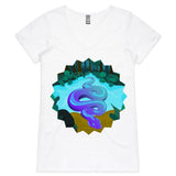 River Snake AS Colour Bevel Womens VNeck TShirt Ogo Merch