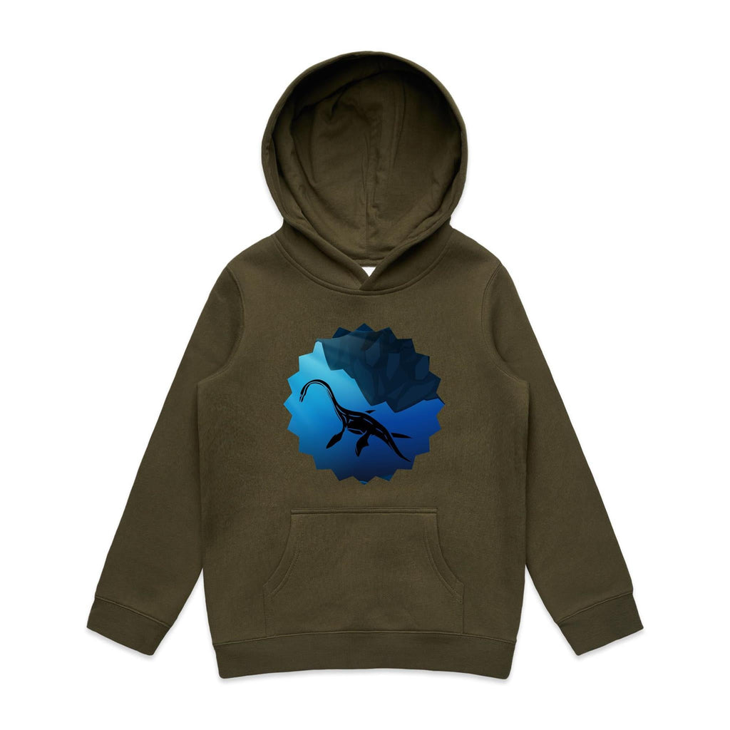 Plesiosaur AS Colour Youth Supply Hood Ogo Merch