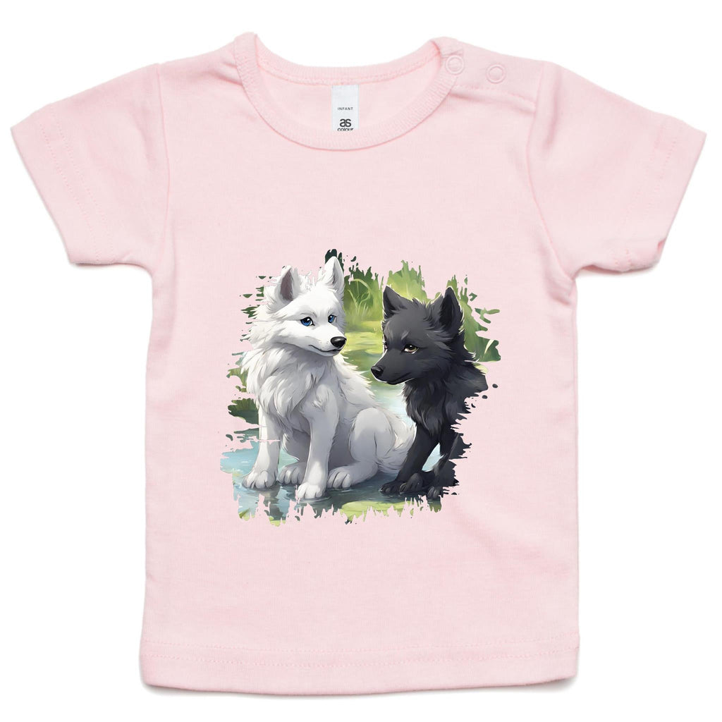 Two Wolves AS Colour Infant Wee Tee Ogo Merch
