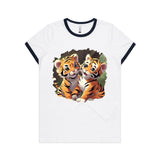 Baby Tigers AS Colour Women's Ringer Tee Ogo Merch