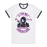 Meet my Family Angry Girl AS Colour Staple Ringer Tee Ogo Merch