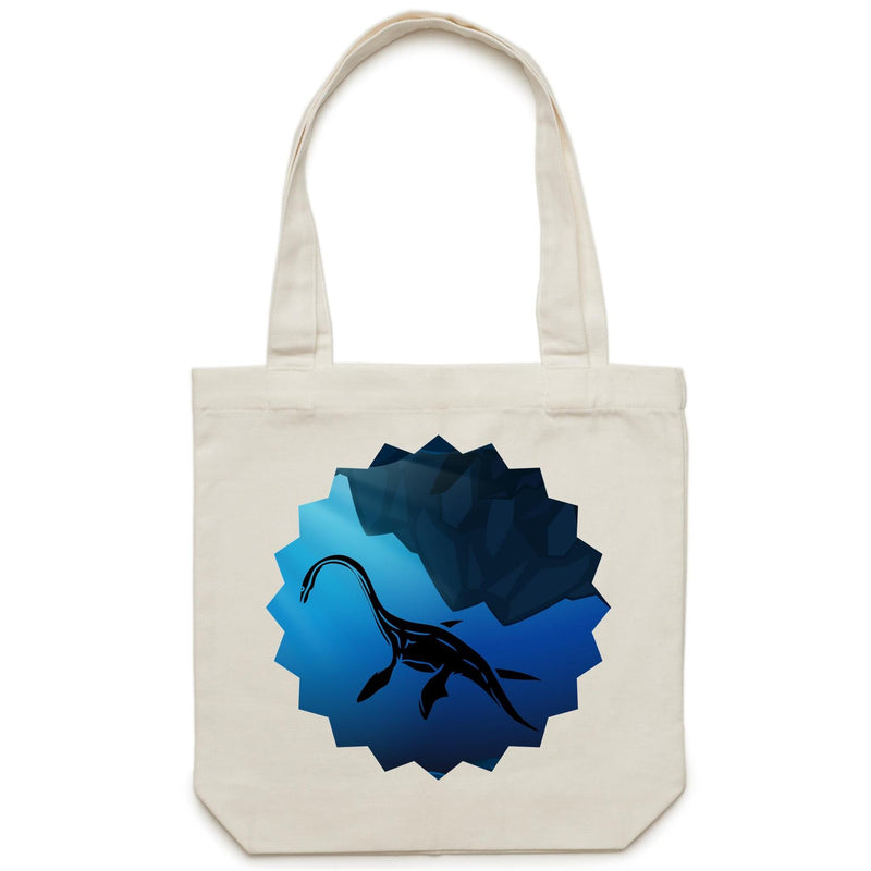 Plesiosaur AS Colour Carrie Canvas Tote Bag Ogo Merch