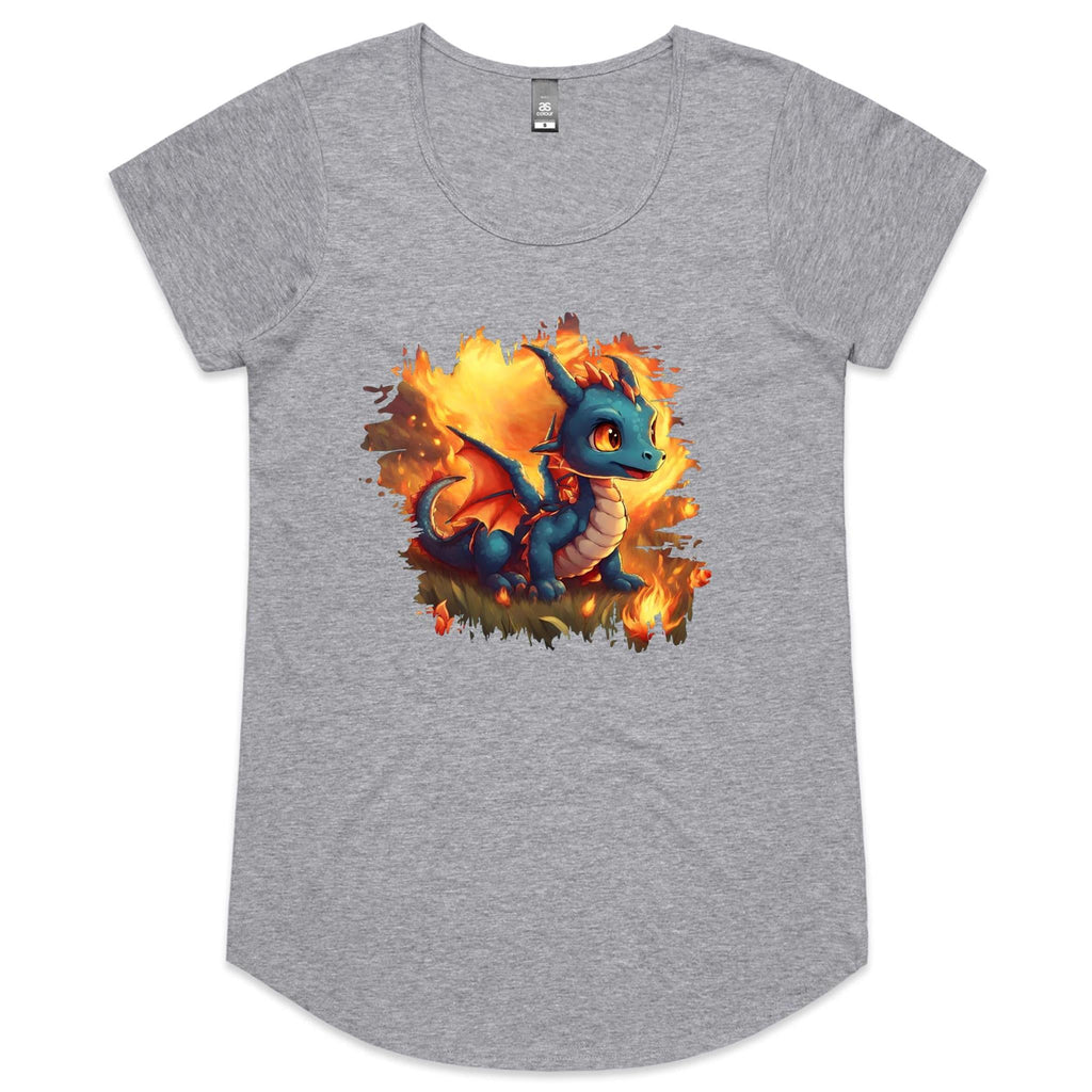 Baby Dragon AS Colour Mali Womens Scoop Neck Tshirt Ogo Merch