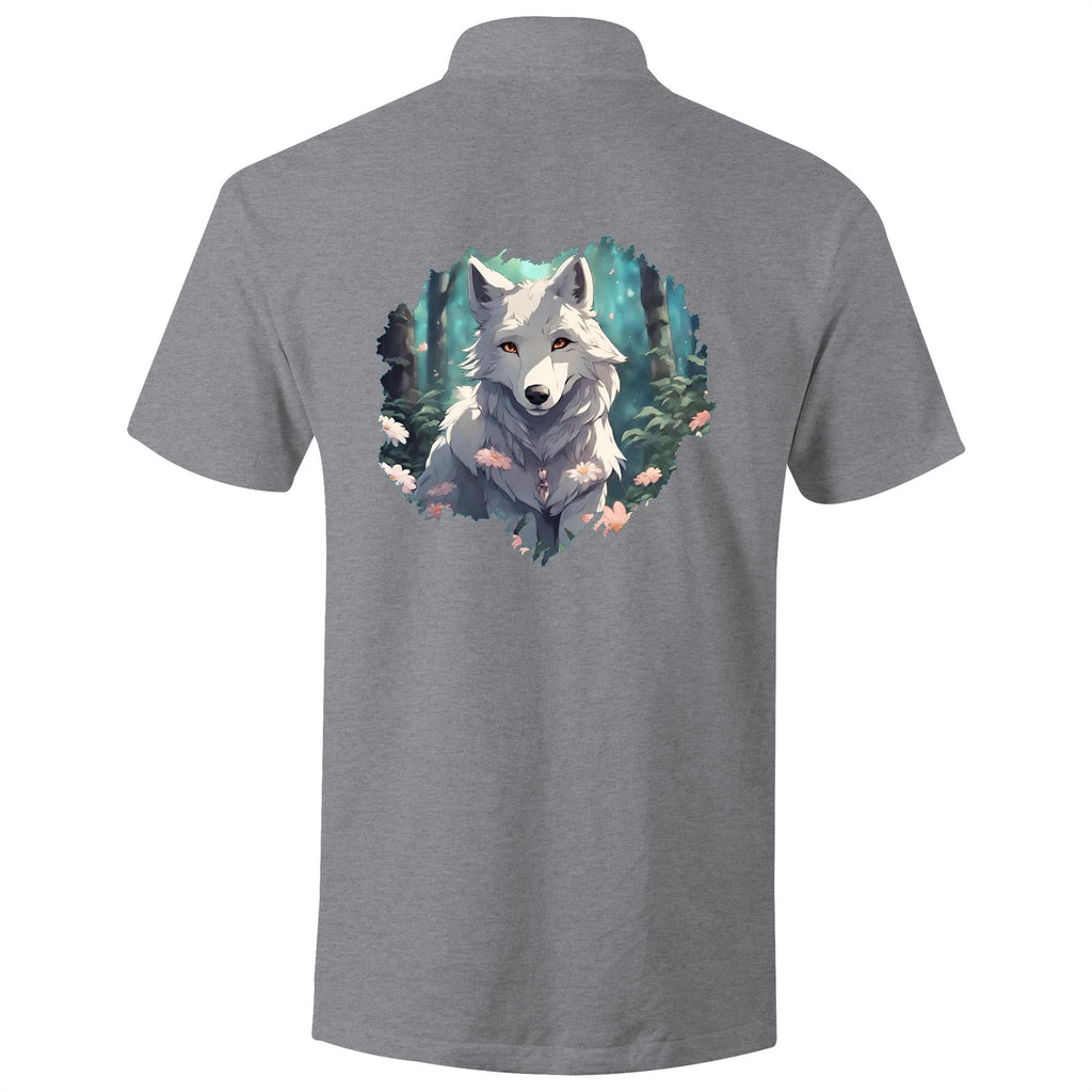 Wolf Print AS Colour Chad S/S Polo Shirt Ogo Merch