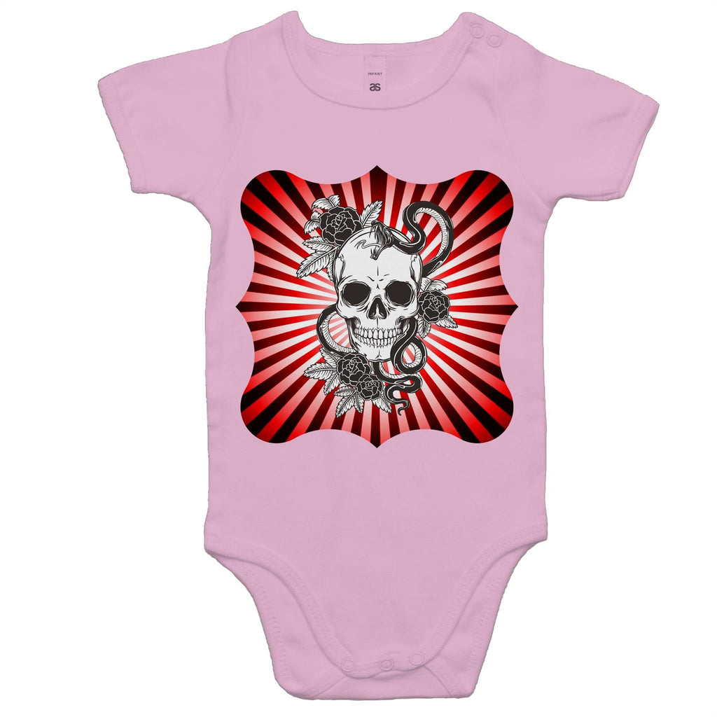 Snake and Skull AS Colour Mini Me Baby Onesie Romper Ogo Merch