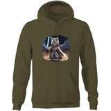 Wolf with Lightsaber AS Colour Stencil Pocket Hoodie Sweatshirt Ogo Merch