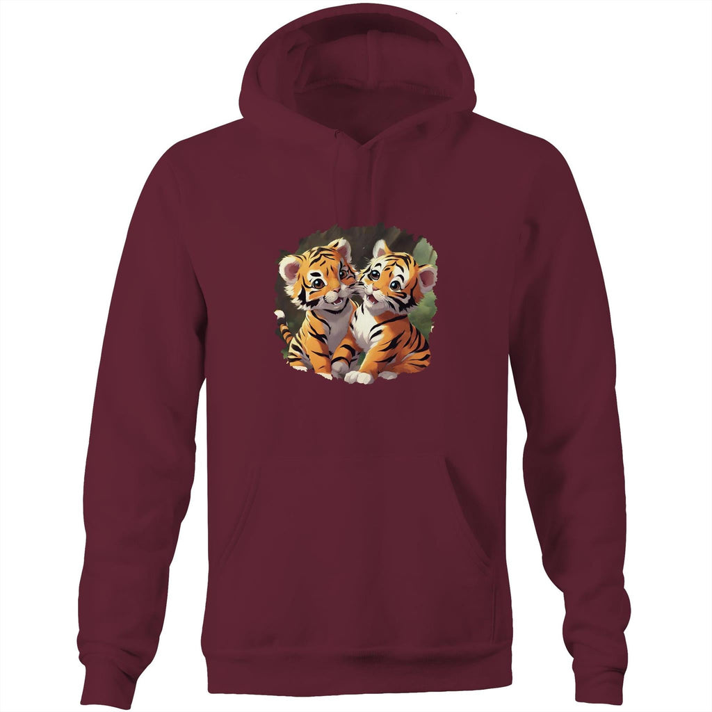 Baby Tigers AS Colour Stencil - Pocket Hoodie Sweatshirt Ogo Merch