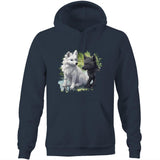 Two Wolves AS Colour Stencil Pocket Hoodie Sweatshirt Ogo Merch